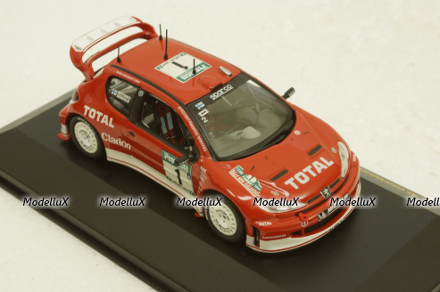 Peugeot 206 WRC #1 New Zealand Rally 2003 M.Gronholm-T.Rautiainen, Altaya 1:43