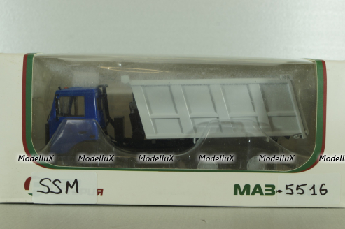 Маз-5516 самосвал, сине/серый, SSM7354, SSM 1:43