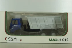 Маз-5516 самосвал, сине/серый, SSM7354, SSM 1:43
