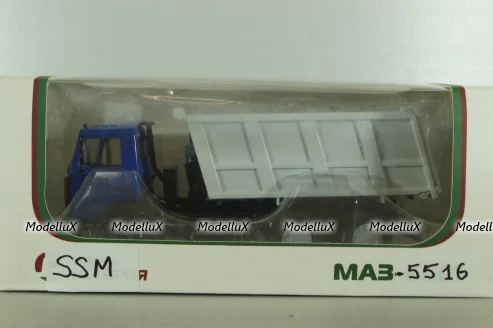 Маз-5516 самосвал, сине/серый, SSM7354, SSM 1:43