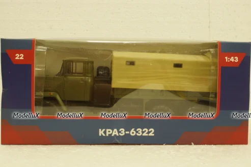 Краз-6322 бортовой с тентом, Легендарные Грузовики СССР №22, 1:43