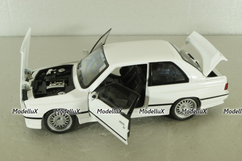 BMW M3 (E30) white, 24982W, CHE ZHI 1:24