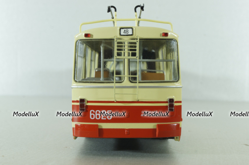 ЗИУ-10 троллейбус сочленённый 1978, бел/красн, SSM4052, SSM 1:43
