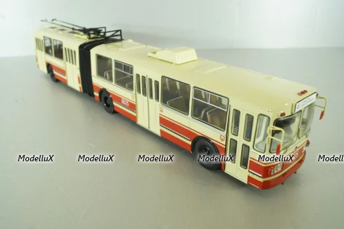 ЗИУ-10 троллейбус сочленённый 1978, бел/красн, SSM4052, SSM 1:43