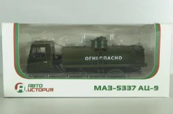 Маз-5337 АЦ-9 бензовоз 1987, хаки, Автоистория 1:43
