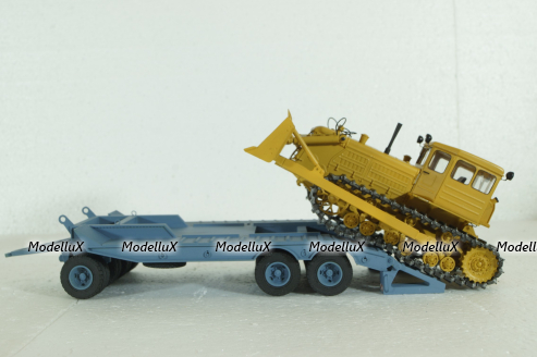 Прицеп ЧМЗАП-5208 , серо/голубой, Modellux 1:43
