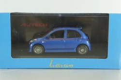 Nissan March/Nissan Micra 15SR-A with NISMO Stripe, Metallic Blue,18010SR, J-Collection 1:43