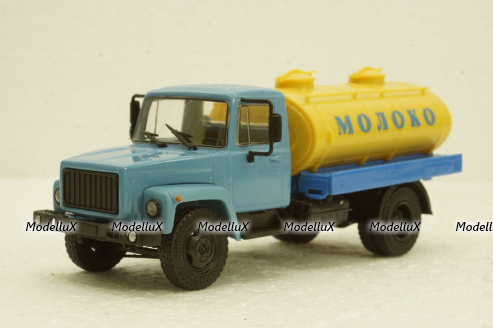 Газ-3307 Молоковоз, синий, Наши Грузовики №7 1:43