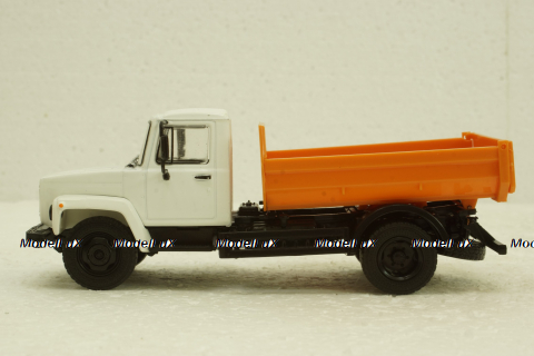 Газ-35072 самосвал, бел/оранж, Автолегенды СССР №32, Грузовики, 1:43