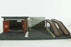 Диорама Гараж c эстакадой , Modellux 1:43