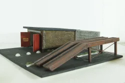 Диорама Гараж c эстакадой , Modellux 1:43