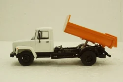 Газ-35072 самосвал, бел/оранж, Автолегенды СССР №32, Грузовики, 1:43