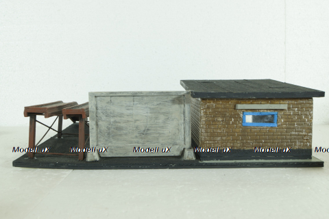 Диорама Гараж c эстакадой , Modellux 1:43