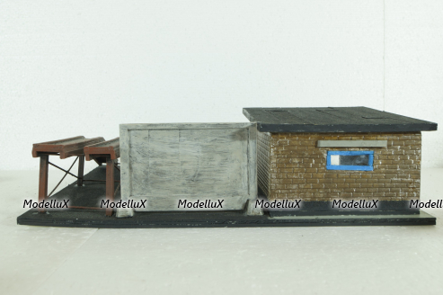 Диорама Гараж c эстакадой , Modellux 1:43