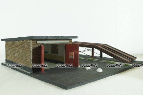Диорама Гараж c эстакадой , Modellux 1:43