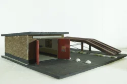 Диорама Гараж c эстакадой , Modellux 1:43