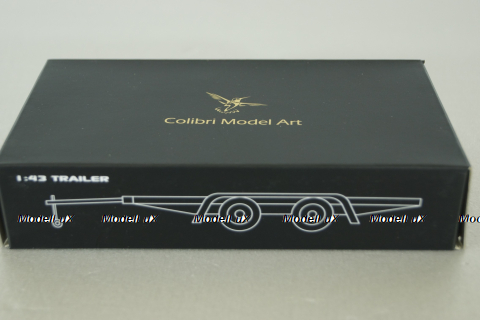 Прицеп для перевозки автомобилей Flatbed Trailer silver, Colibri Model Art 1:43