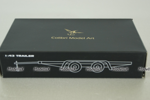 Прицеп для перевозки автомобилей Flatbed Trailer silver, Colibri Model Art 1:43