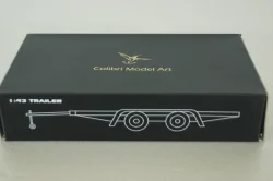 Прицеп для перевозки автомобилей Flatbed Trailer silver, Colibri Model Art 1:43