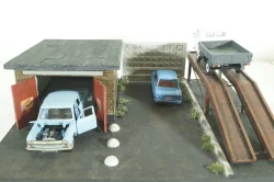 Диорама Гараж c эстакадой , Modellux 1:43