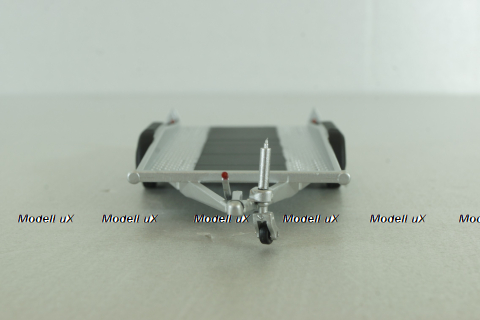 Прицеп для перевозки автомобилей Flatbed Trailer silver, Colibri Model Art 1:43