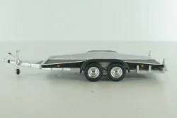 Прицеп для перевозки автомобилей Flatbed Trailer silver, Colibri Model Art 1:43