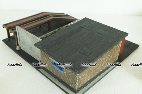 Диорама Гараж c эстакадой , Modellux 1:43