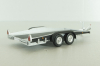 Прицеп для перевозки автомобилей Flatbed Trailer silver, Colibri Model Art 1:43