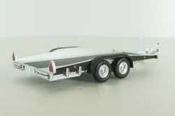 Прицеп для перевозки автомобилей Flatbed Trailer silver, Colibri Model Art 1:43