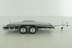 Прицеп для перевозки автомобилей Flatbed Trailer silver, Colibri Model Art 1:43