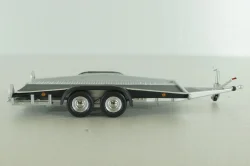 Прицеп для перевозки автомобилей Flatbed Trailer silver, Colibri Model Art 1:43