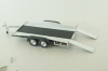 Прицеп для перевозки автомобилей Flatbed Trailer silver, Colibri Model Art 1:43