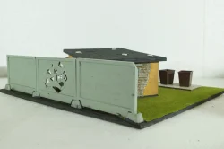 Диорама Гараж с мусорными баками , Modellux 1:43