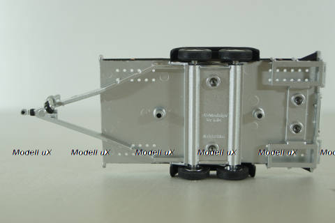 Прицеп для перевозки автомобилей Flatbed Trailer silver, Colibri Model Art 1:43