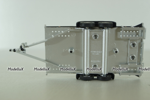 Прицеп для перевозки автомобилей Flatbed Trailer silver, Colibri Model Art 1:43