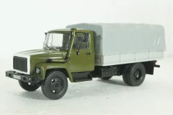 Газ-3309, зеленый/серый, Наши Грузовики 1:43 (конверсия)