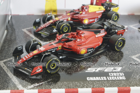 Ferrari F1 SET, Ferrari F1-75/SF-23, Leclerc/Sainz F1 Набор болидов Mercedes GP из 4х машин Формула 1, 2022/2023, 18-36839, Burago 1:43 