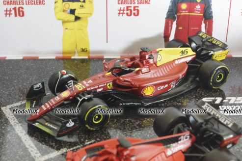 Ferrari F1 SET, Ferrari F1-75/SF-23, Leclerc/Sainz F1 Набор болидов Mercedes GP из 4х машин Формула 1, 2022/2023, 18-36839, Burago 1:43 