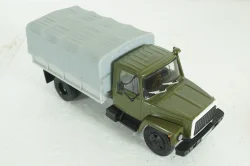 Газ-3309, зеленый/серый, Наши Грузовики 1:43 (конверсия)