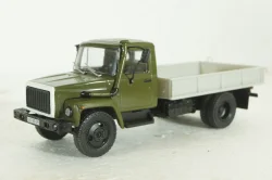 Газ-3309, зеленый/серый, Наши Грузовики 1:43 (конверсия)