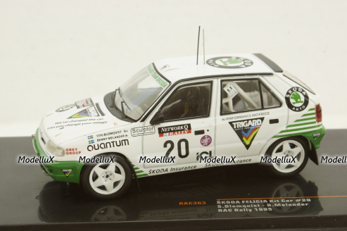 Skoda Felicia Kit Car, No.20, RAC Rally, S.Blomqvist/B.Melander, 1995, RAC363, IXO 1:43