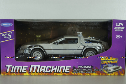 DeLorean DMC-12 from movie Back to the Future I 1983, WEL22443, Welly 1:24