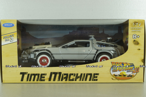 DeLorean Time Machine from movie Back to the Future III, 22444, Welly 1:24