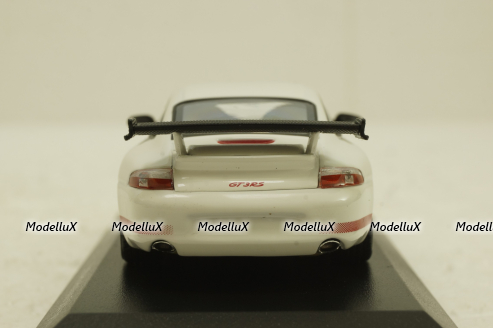 Porsche 911 (996) GT3 RS 2002, white/red rims, 403062028, Minichamps 1:43
