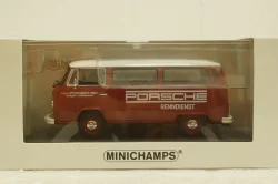 Volkswagen T2 bus, Porsche Renndienst 1972 red, 943053004, Minichamps 1:43