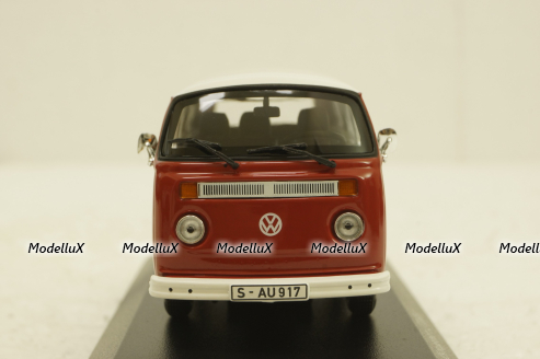 Volkswagen T2 bus, Porsche Renndienst 1972 red, 943053004, Minichamps 1:43