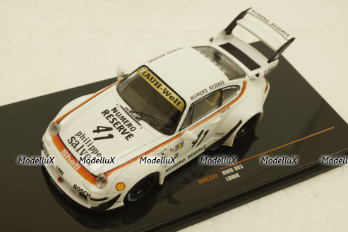 Porsche RWB 993 LBWK, white/decor, MOC322, IXO 1:43