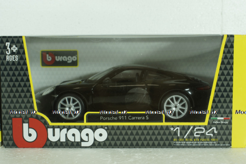 Porsche 911 Carrera S 2012, black, BU21065BK, Burago 1:24