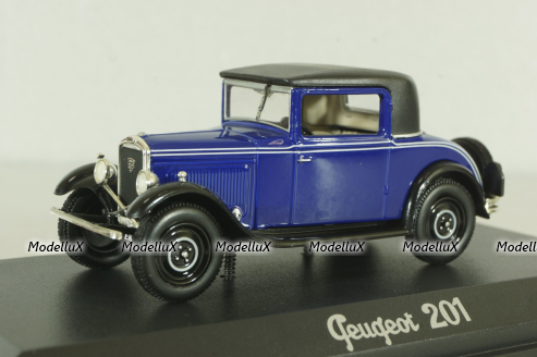 Peugeot 201 coupe, blue, 470214, Norev 1:43