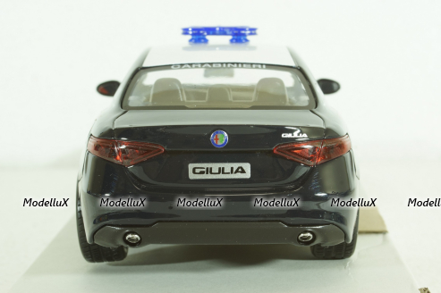 Alfa Romeo, Guilia Carabinieri, 2015, blue white, Burago 1:24